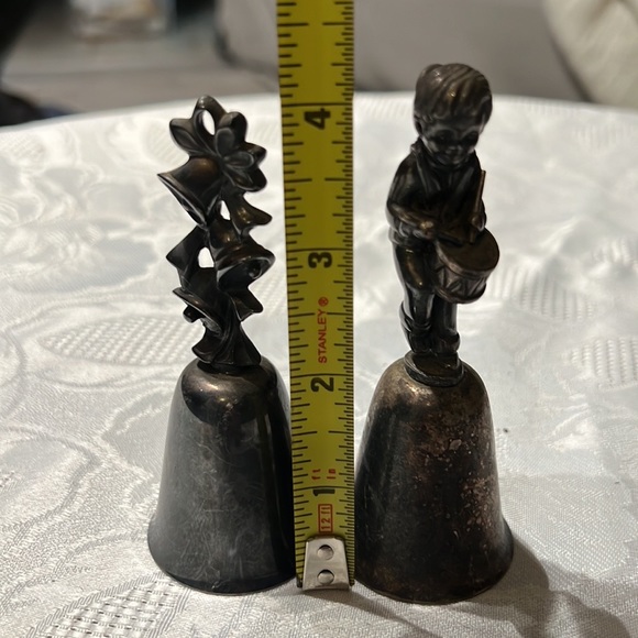 New England Collectors Society Drummer Boy & Ribbons &bells Silver plated bells - Picture 9 of 9